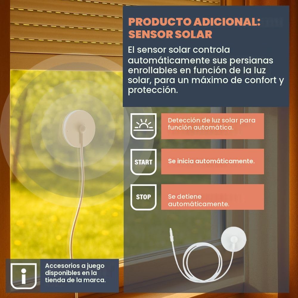 HOMEPILOT - Enrollador cinta RolloTron Premium mini | Motor eléctrico con pantalla para control cómodo persianas. Accesorio Smart Home - ¡adaptable instalación posterior! Capacidad carga: 45 kg