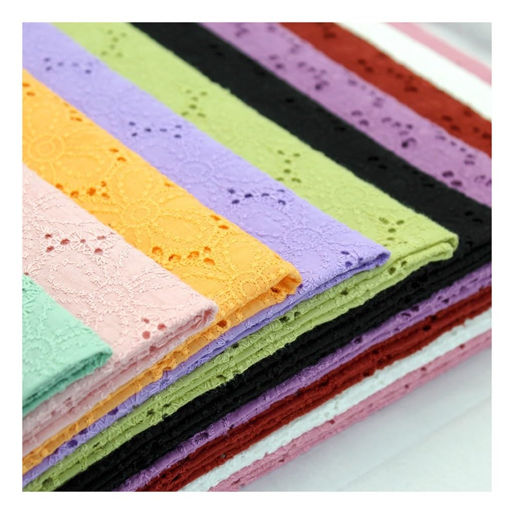 BU 1 Yardas De Tela Hueca De Algodón Puro, Color Sólido, Mantel De Tela De Impresión De Cortina De Sofá De Costura DIY(#4)