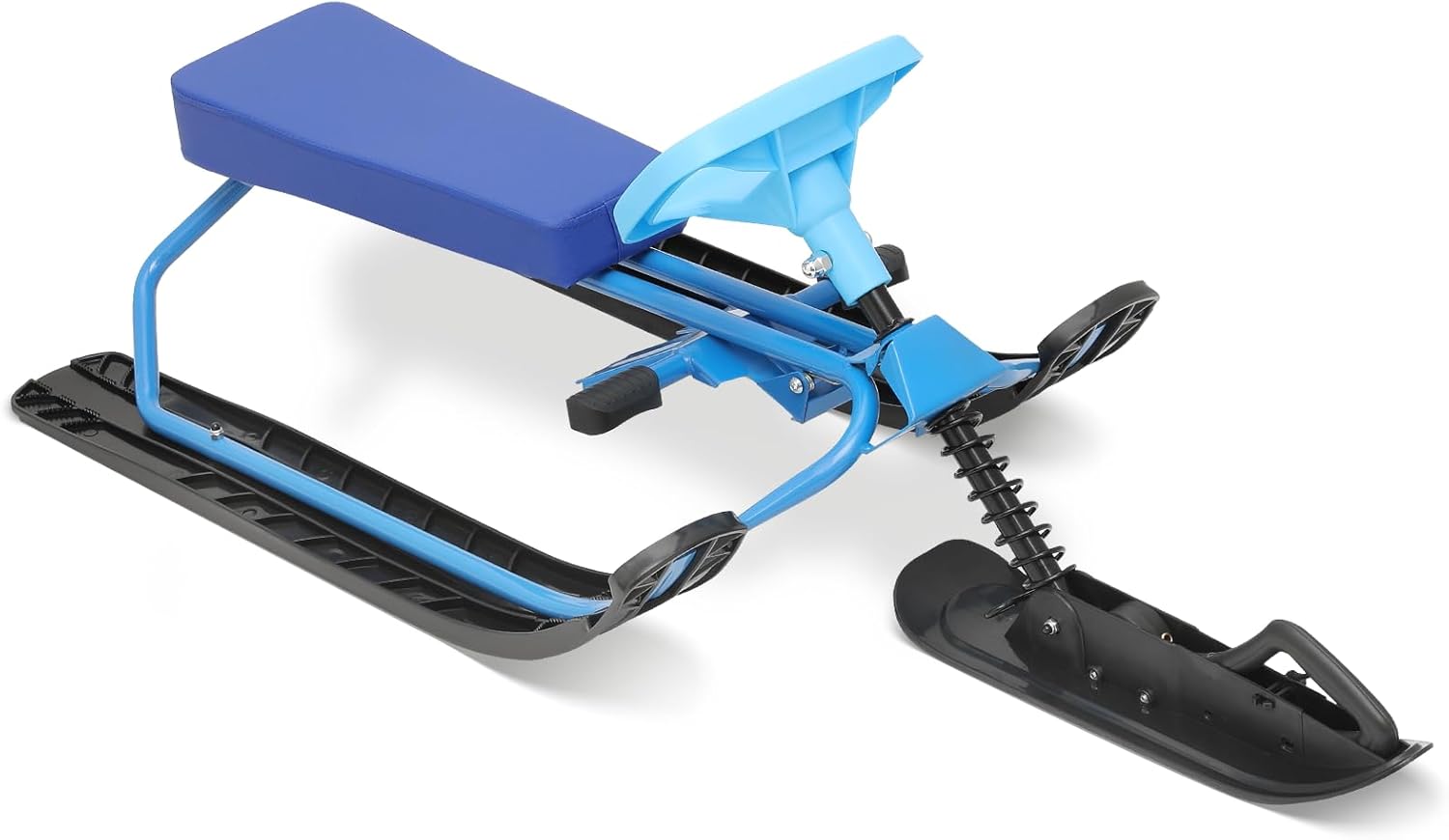 Magshion Snow Racer Sled for Kids, Up to 220 lb Ski Sled Snowboard for Kids and Adults, Snow Bike Sled with Twin Brakes, Snow Sled