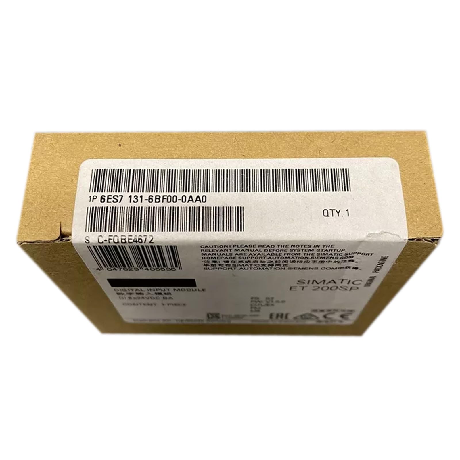 6ES7131-6BF00-0AA0 acquisition de données précise avec garantie de 1 an