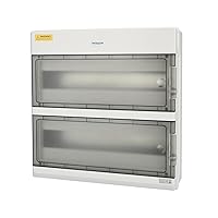 Vista 17 de MOLLOM Caja de protección de distribución MCB del disyuntor de 2 vías con carril DIN, impermeable IP65, para interiores y exteriores