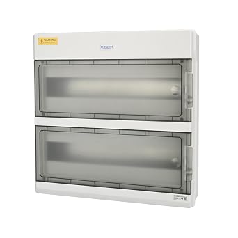 Mollom 36 Way Power Distribution Box with Bus Bars and Din Rail