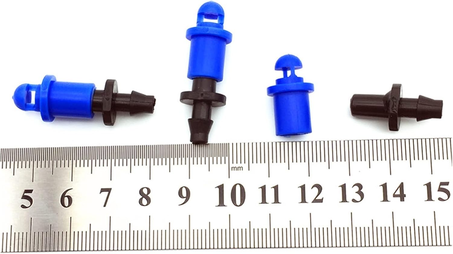 Gardening Irrigation Dripper 200 Pieces of 360 Degree 1/4 Inch Barbed Nozzles for Drip Irrigation Garden Agricultural Equipment (Color : Blue)