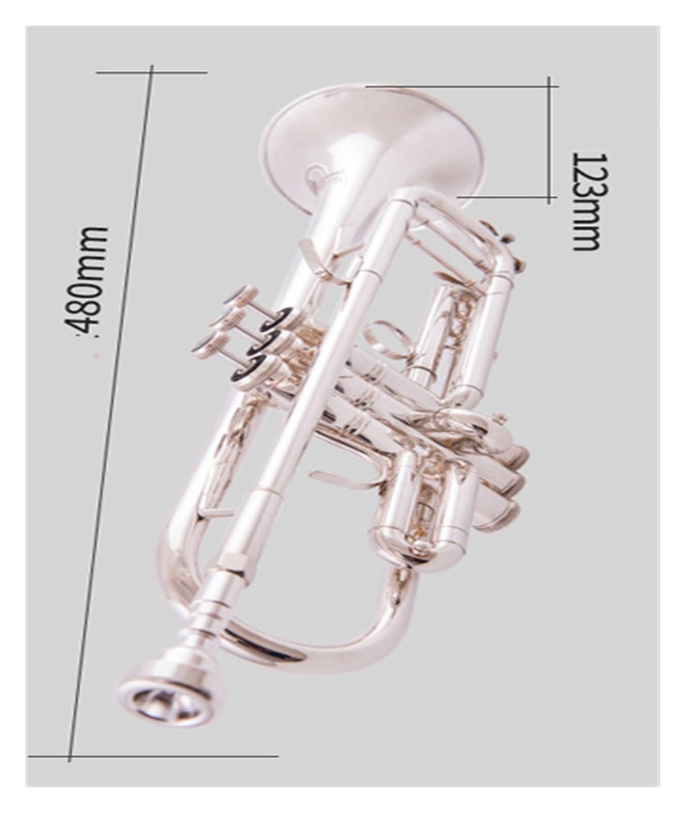 trąbka instrument Trąbka posrebrzana Profesjonalny instrument grający na trąbce B posrebrzanej dla początkujących