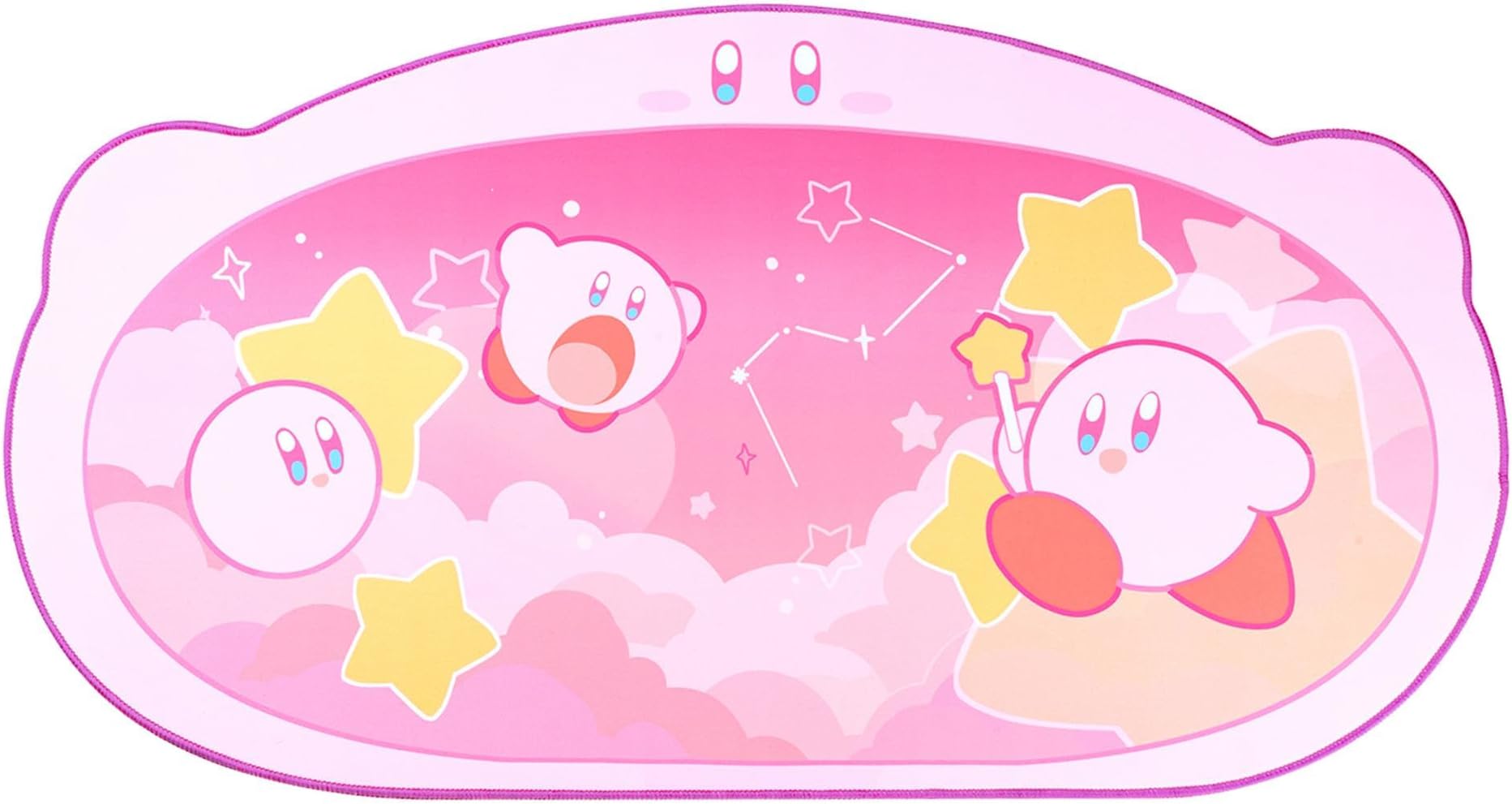 YOCOREKirby Mouse Pad Large Cute Gaming Mouse Pad,Non-Slip Base Long Office Desk Mat,Durable Large Extended Keyboard Mouse Pad with Stitched Edges for Girl Gaming-XZAY