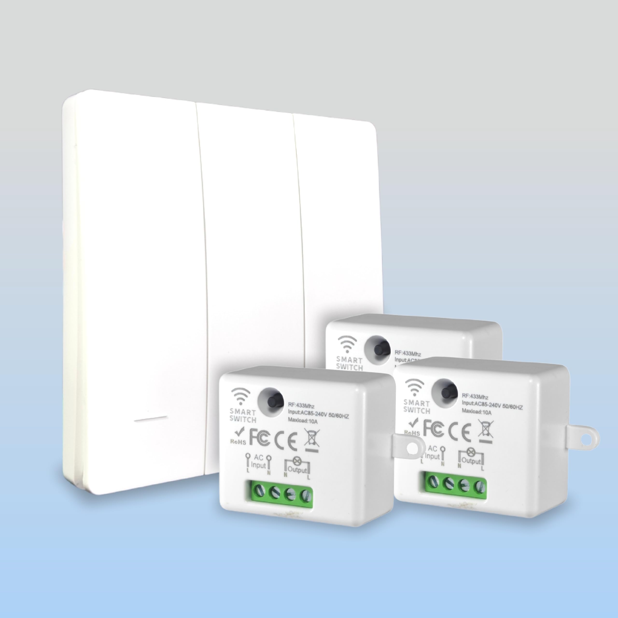 No Battery Self Powered Kinetic Wireless RF Switch – 3 Gang 3 Receiver | 2 Way Operation | 433MHz RF | Compatible with All Electrical Loads-picture-22