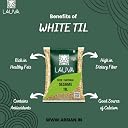 LAUVA Safade Til | Tal | Indian Spice - Whole Fresh and Natural White Sesame Seeds - 500G gallery image