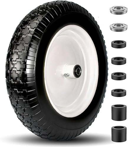 Neumático de 4.804.00-8, neumático de 14.5 pulgadas y rueda sin planos, rodamiento de 58 pulgadas con rodamientos adicionales de 34 pulgadas, cubo