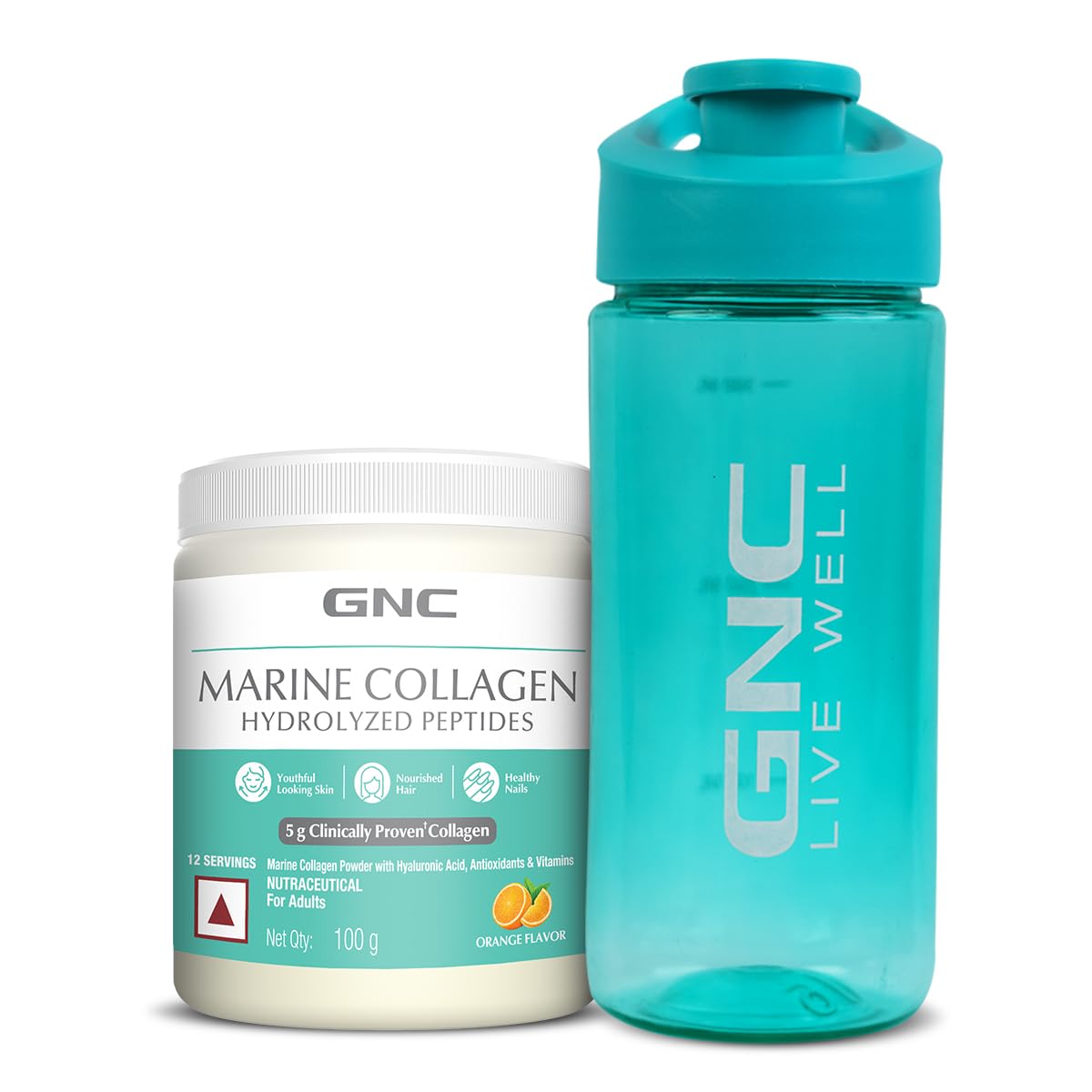 Marine Collagen|100 Gm with Blue Sipper|Type 1 & Type 3 Collagen| Powder |Hyaluronic Acid|Vitamin C &E |Rosemary Extract |For Radiant & Youthful Skin|Healthy Skin,Hair & Nails,2 count,12 servings