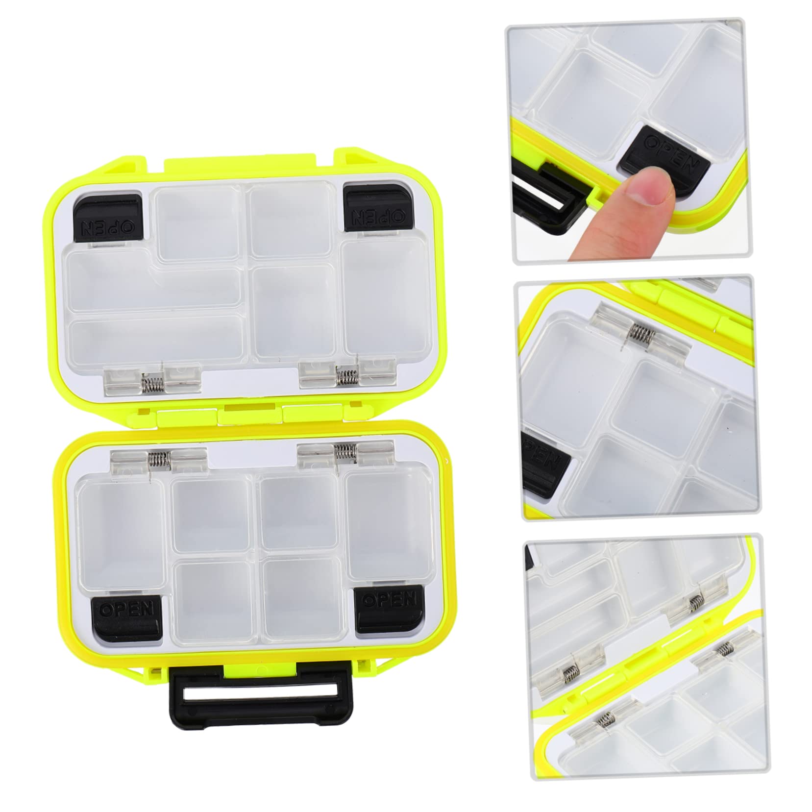 SUPVOX Small Fishing Durable Lure Storage Organizer with Dividers Portable Tool Storage for Fishing Gear