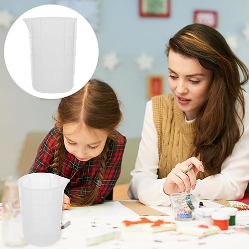 Miniatura 3 de Healifty 1pc Silicone Measuring Cup 750ml Epoxy Resin Mixing Cups DIY Dispensing Cup for Measuring Paint Epoxy Resin Art Supplies (Transparent)