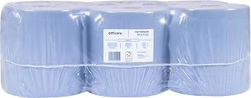 Centrefeed Blue Rolls - 2 Ply Heavy Duty Industrial Towels - 150 Metres (Pack of 6)