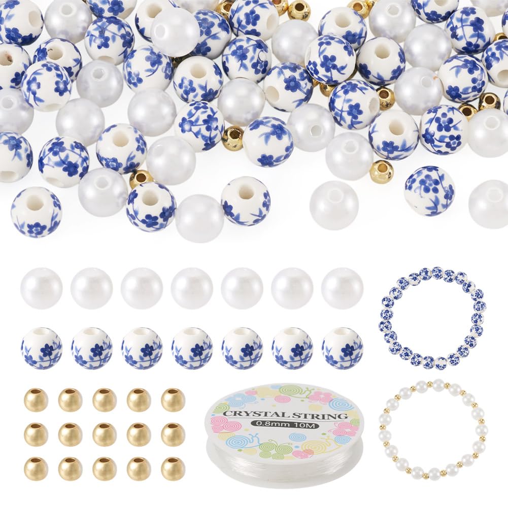 Kit bracelet perles céramique bleues Beadthoven pour vos ateliers DIY créatifs à la maison