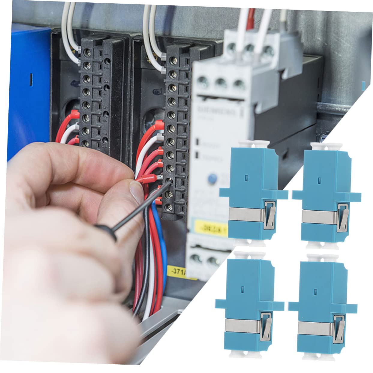SHINEOFI 5 Sätze Koppler Adapter Hochwertige Netzwerkverbindung Für Optische Kabel Für Catv Und Datenübertragung Geringe Einfügeverluste Robuste Bauweise 12 Stück * 5