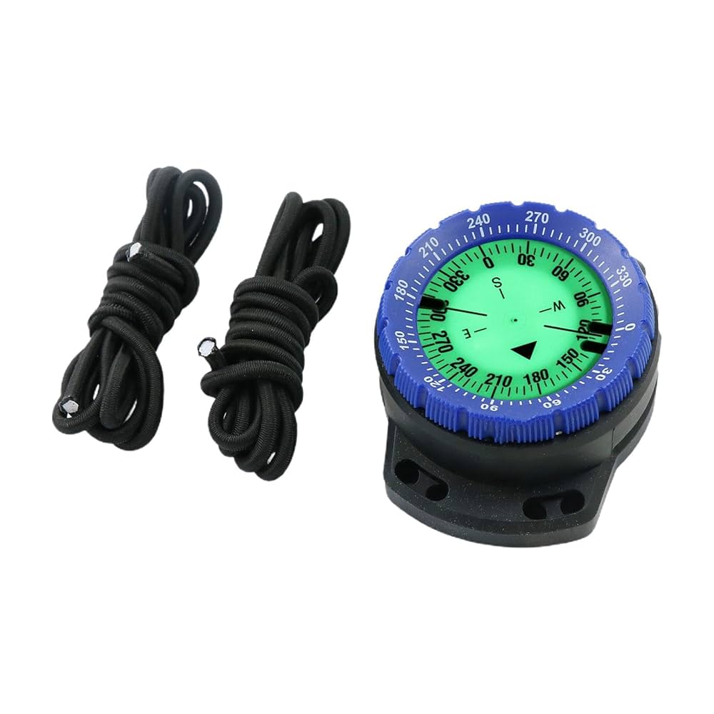 Dive Compass - Water Resistant Underwater Dive Compass With Rope | Glowing Compass With Side Window, Marine Compass For Water Sports