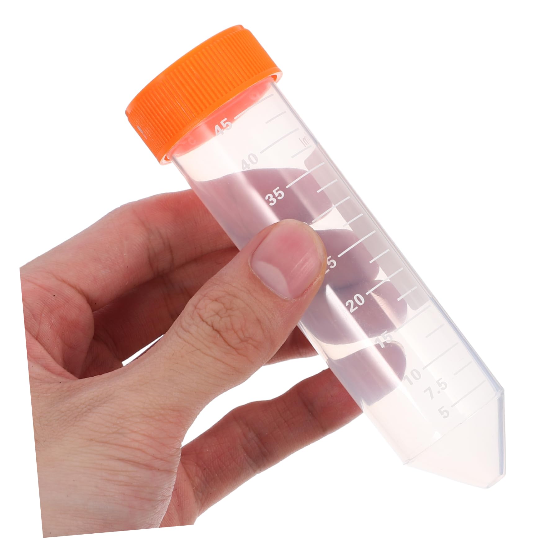 UKCOCO Provetta Centrifuga da Laboratorio 50ml Arancia Scala, 50 Pezzi