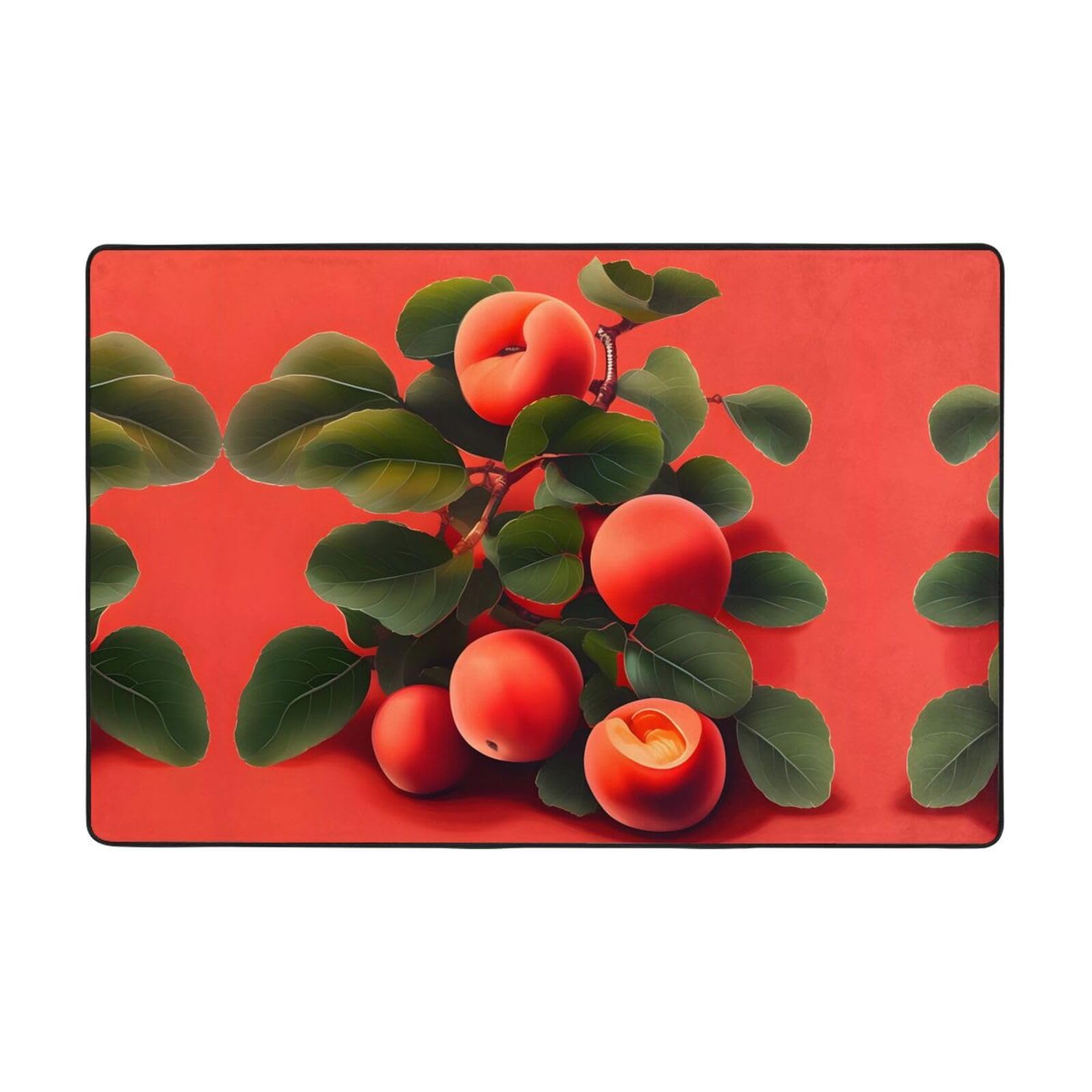 Tapis de sol en flanelle HYTTER rouge abricot 91x61 cm