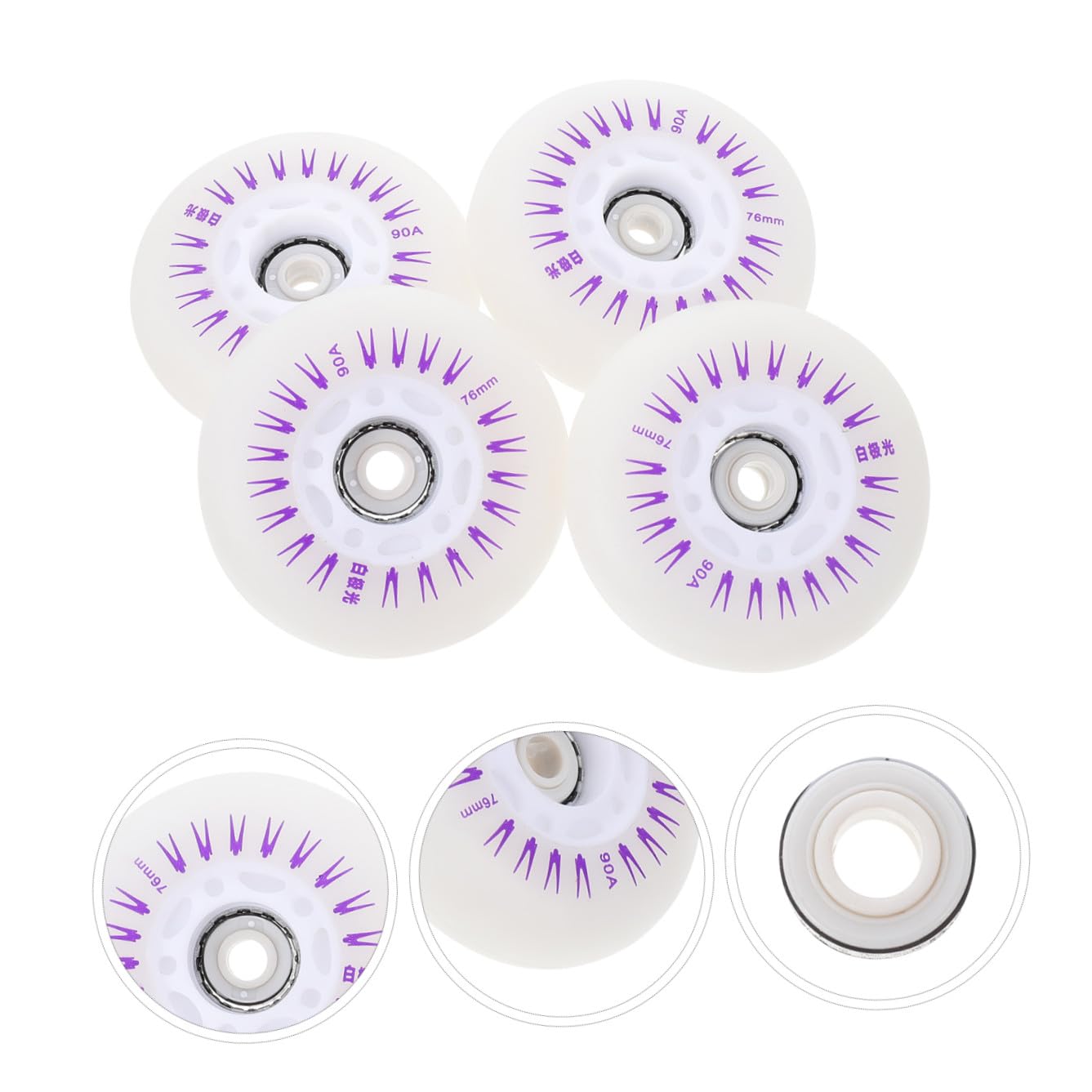 BESTonZON 4 Ruote PU Sostituzione per Skate e Roller Resistenti Urti Facile Installazione per Strade e Marciapiedi