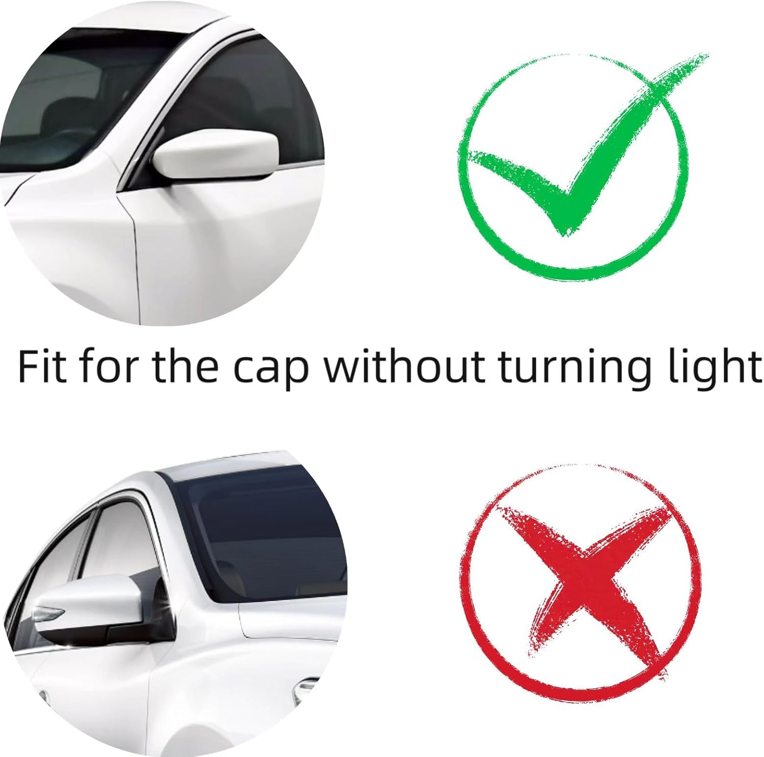 Mirror Cover Caps Housing Replacement for Nissan Altima 2013-2018 (White)