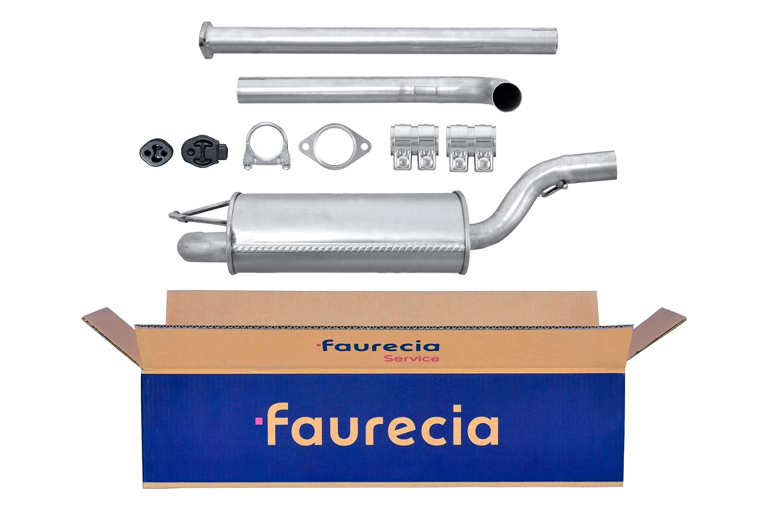 HELLA 8LC 366 024-201 Tłumik środkowy - Easy2Fit® Kit - w środku - trzyczęściowy - Komplet z elementami do montażu