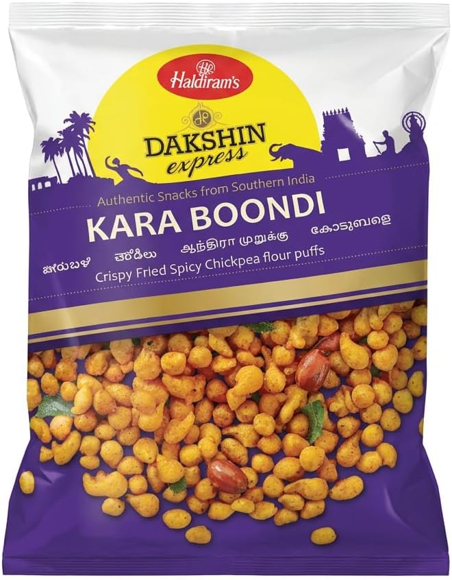 Haldiram's Indian Savory Spicy Crispy Snack Mix Dakshin Express Kara Boondi 180g