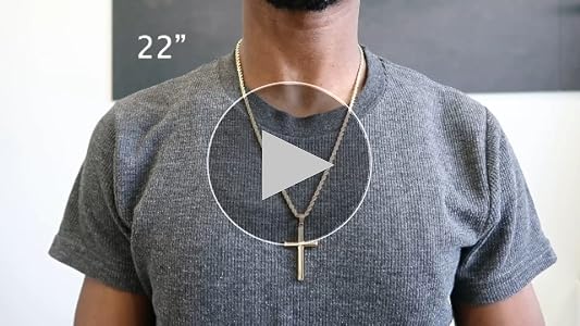 ADORATO JEWELRY 24K Gold Rope Chain Style Cross Pendant
