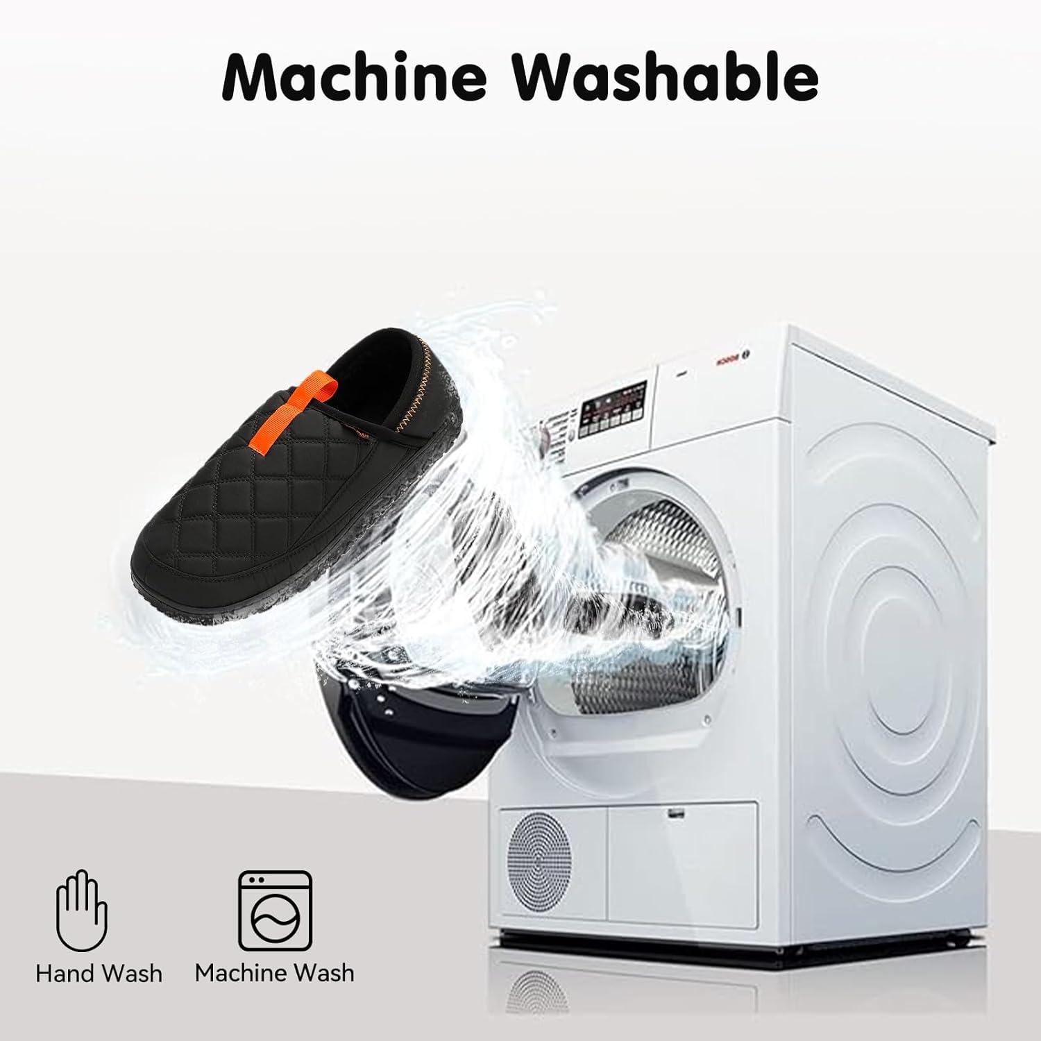 Kricely Mens House Shoes, Slip-On Indoor&Outdoor Slippers with Memory Foam Non-Slip Sole, Fuzzy Comfortable Loafers for Men - Image 6