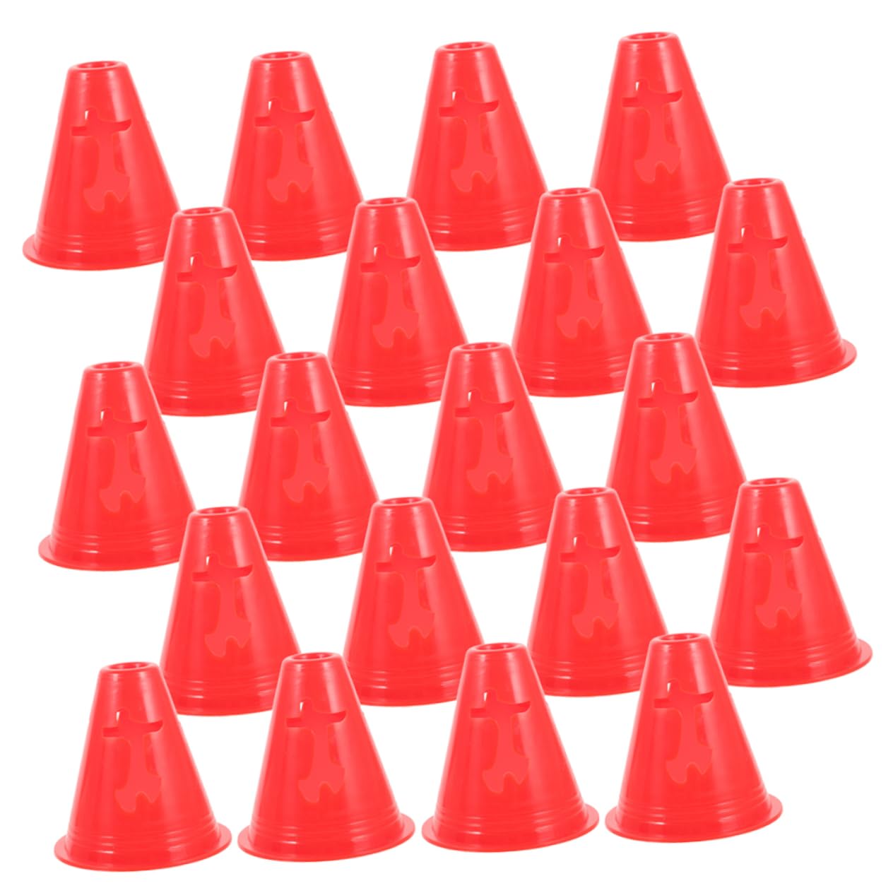 Conos De Entrenamiento De Futbol Conos De Ejercicio Cono Marcador Capacitación Conos De Pilones Conos Deportivos Mini Conos para Deportes Educación Física Rojo
