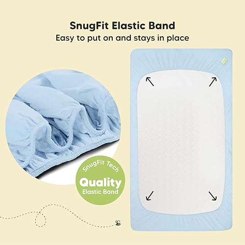 Miniatura 3 de KeaBabies Paquete de 2 sábanas orgánicas para cuna para niños, niñas y niños pequeños para almohada de 13 x 18 pulgadas, sábana bajera ajustable de