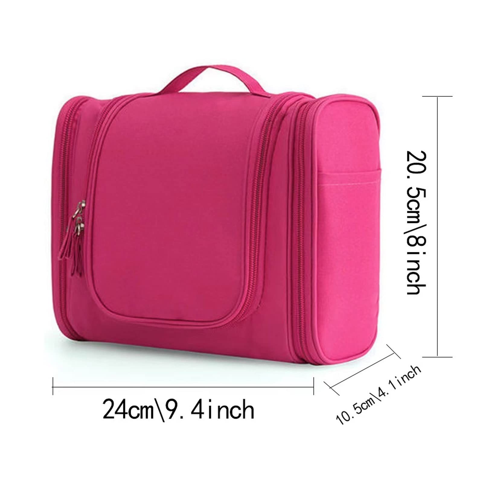 JINGYAN Borse da toilette Portable Women Cosmetics Waterproof Bags Zipper Storage Make Up Carry on Travel Makeup Handbag