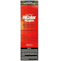 Vista 7 de L'OREAL TECHNIQUE HiColor Red HiLights - Permanent Hair Color for Dark Hair, Intense Red Highlights, No Pre-Lightening Required, Rich, No-Drip