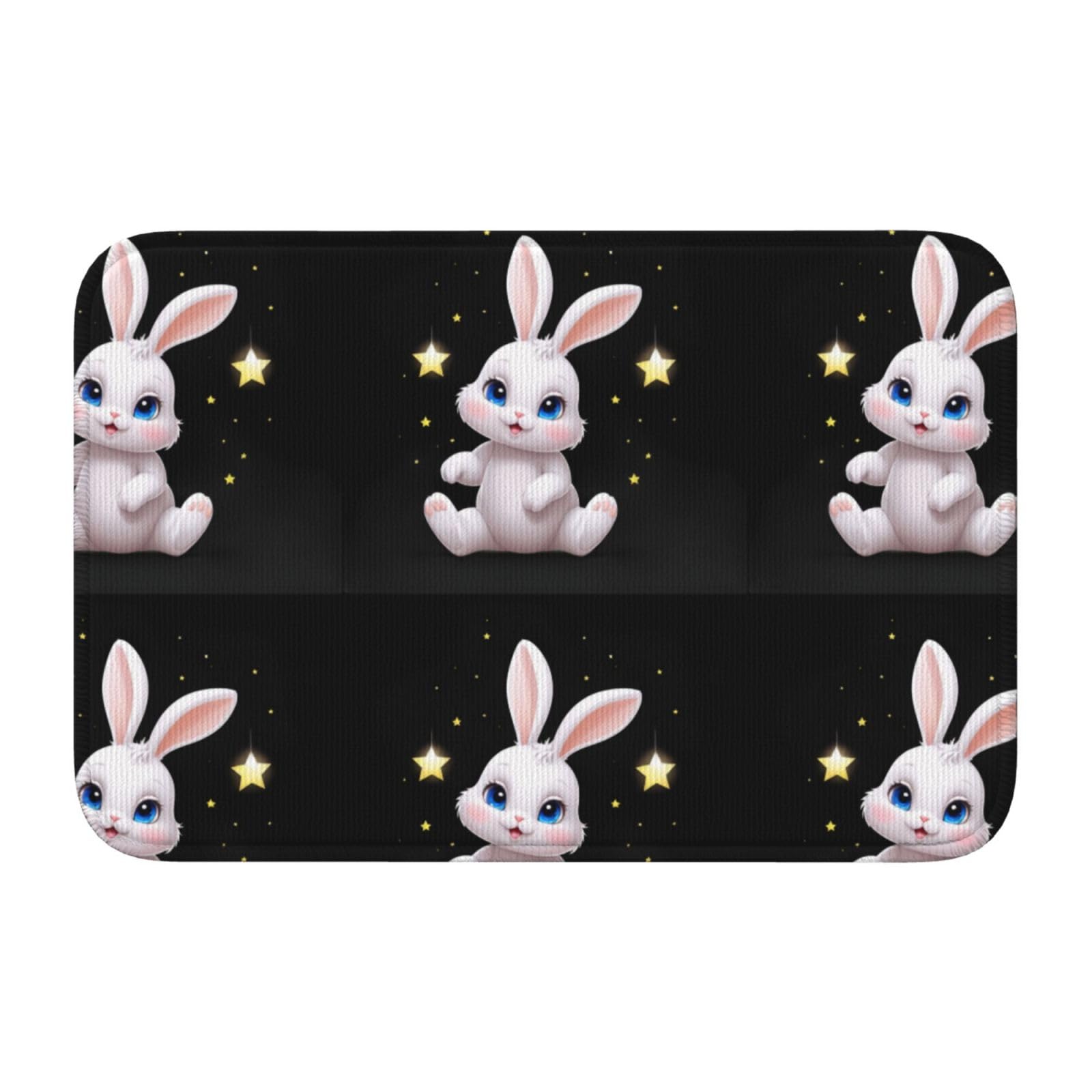 Tapis de sol 40 x 60 cm Little Bunny antidérapant avec ourlet Lock Edge