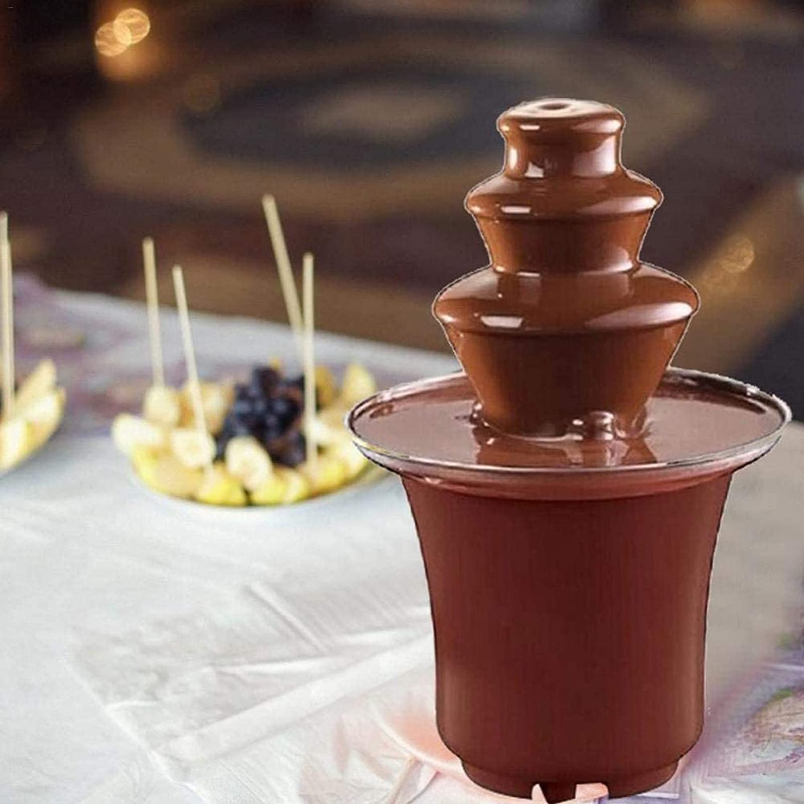 CUSMA Fontana di Cioccolato Elettrica A 3 Strati, Fontana di Cioccolato Che Riscalda La Macchina per Sciogliere Il Cioccolato per La Festa di Compleanno di Matrimoni Domestici