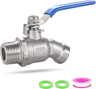 304 Stainless steel 3/4" NPT Hose Bib, Heavy Duty Outdoor Faucet, Lead-Free Outdoor Spigot 3/4" GHT Outlet x NPT Inlet, High Flow Water Spigot