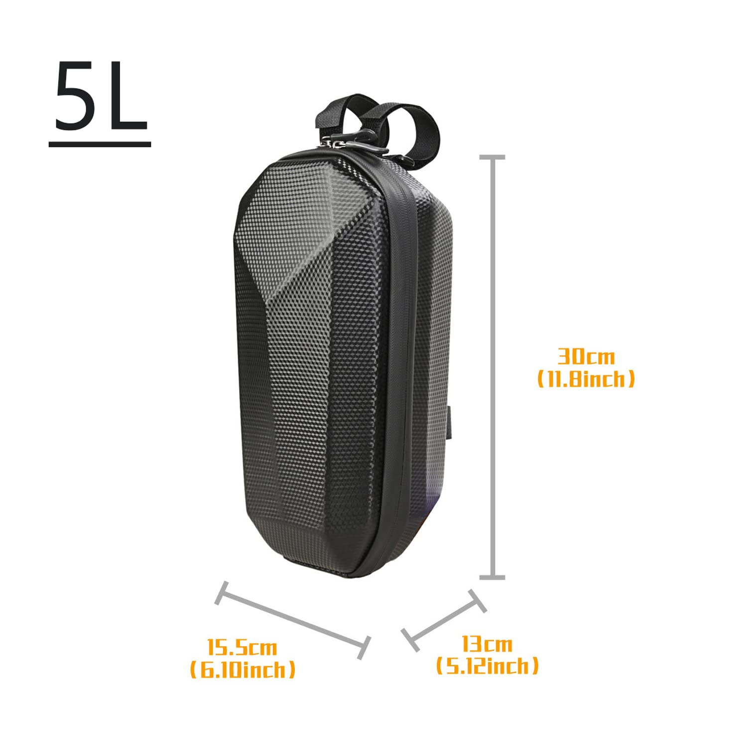 Sac de Trottinette Électrique, Sac de Rangement pour Scooter Étanche Sacoche Guidon, Grande Capacité Coque EVA Sac de Transport de Universel pour Xiaomi M365 Segway Ninebot ES1/ES2/ES3/ES4