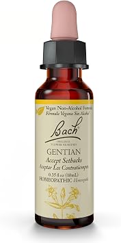 Bach Original Flower Remedies, Gentian Non-Alcohol Formula - Accept Setbacks - Natural Homeopathic Flower Essence for Emotional Balance - Vegan, Gluten Free, Sugar Free - 10mL Dropper