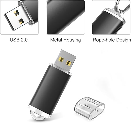 Miniatura 9 de RAOYI Paquete de 10 unidades flash USB de 4 GB USB 2.0 Memory Stick Bulk Pulgar Drive Pen Drive Jump Drive-Blue