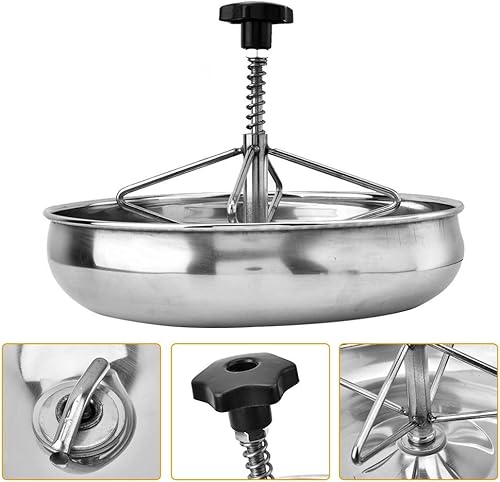 Miniatura 5 de TOPINCN Cuenco de alimentación de cerdos de acero inoxidable para cerdos, bandeja de alimentos para cerdos, cuenco de forraje para cerdos, cerdos,