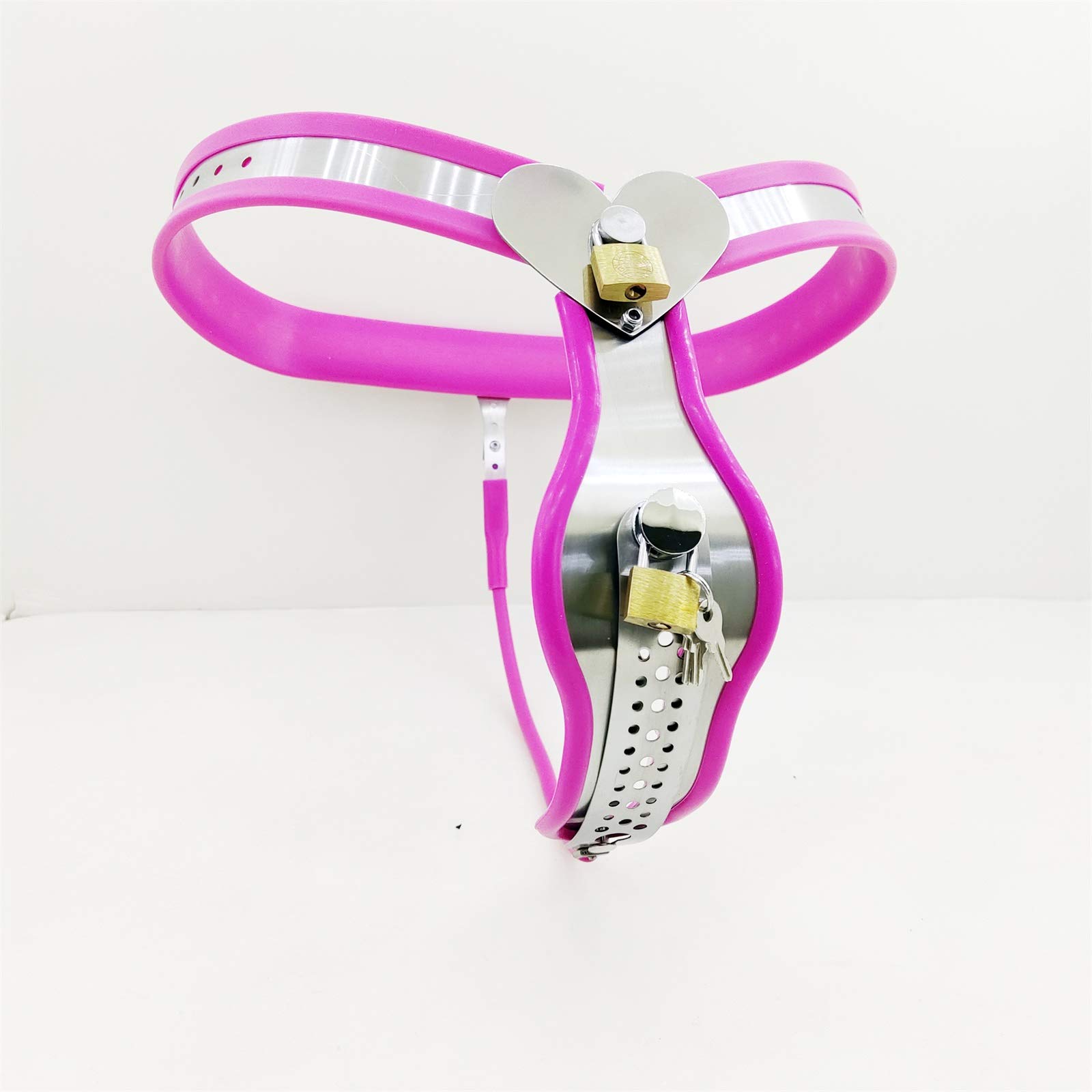Keuschheitsgürtel Frau Keuschheitsgürtel Damen Chastity, Sex Toyset Für Frauen Extrem, Verstellbarer Gürtel, Versteckt in Einem Metallkäfig, Für Weibliche Spiele Für Erwachsene,60~90cm