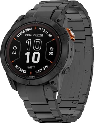 LDFAS Fenix 8/7X/6X Band, 26mm Titanium Metal [Super Scratch Resistant] Quick Fit Watch Strap Compatible for Garmin Fenix 7X Pro/6X Pro/5X Plus/Enduro 2/tactix 7 Bands