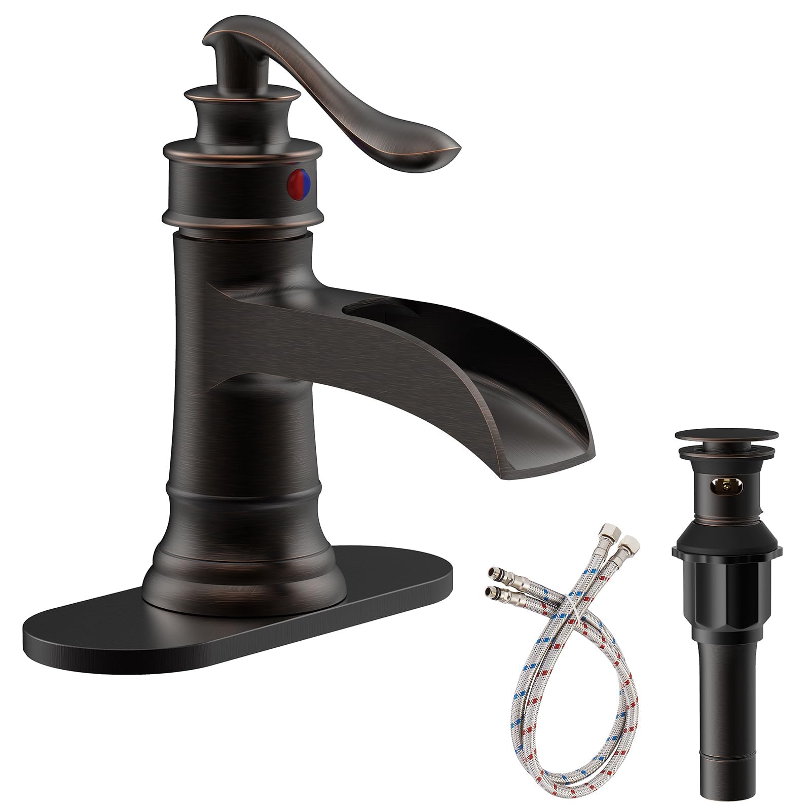 Robinet Cascade Leroy Merlin Robinet Lavabo Cascade Bronze - Style Rétro En Laiton - Mitigeur Haute Qualité Robinet Wc