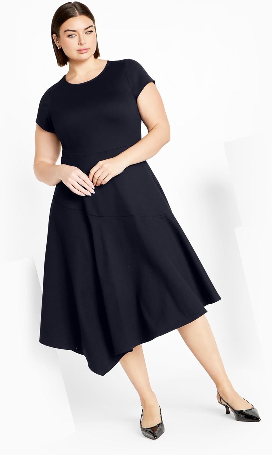 City Chic Plus Size Dress, Ponte Flare Dress - Image 5