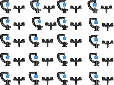 Atomizing Refraction Micro Nozzle, 20PC Rotating G Type Spray Nozzle Watering Sprinkler Irrigation Equipment for Misting Watering Plant