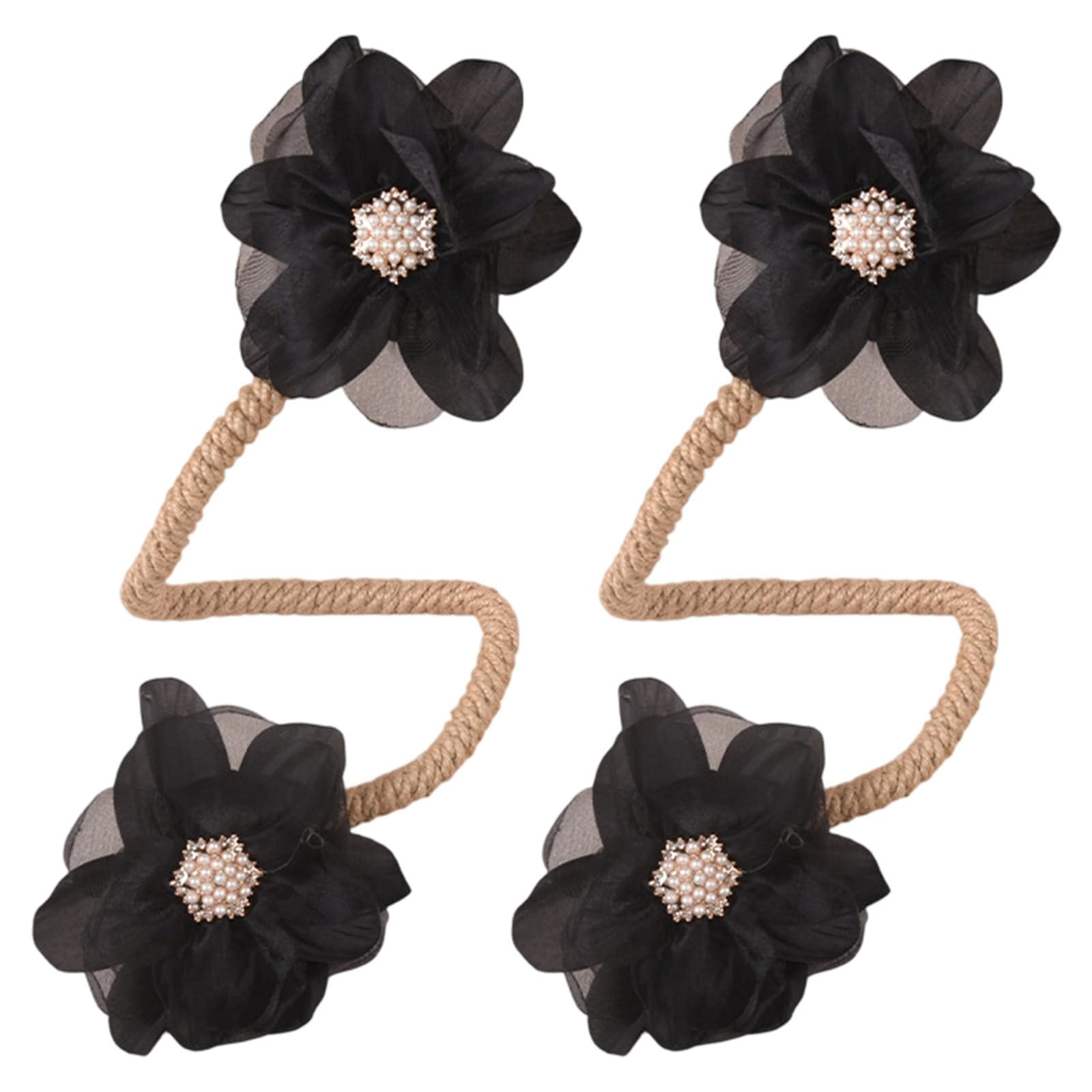 2Pieces Soft Fasteners Creative Without Tool Need Stylish Home Accessories Flexible Fabric Tie Ensembles