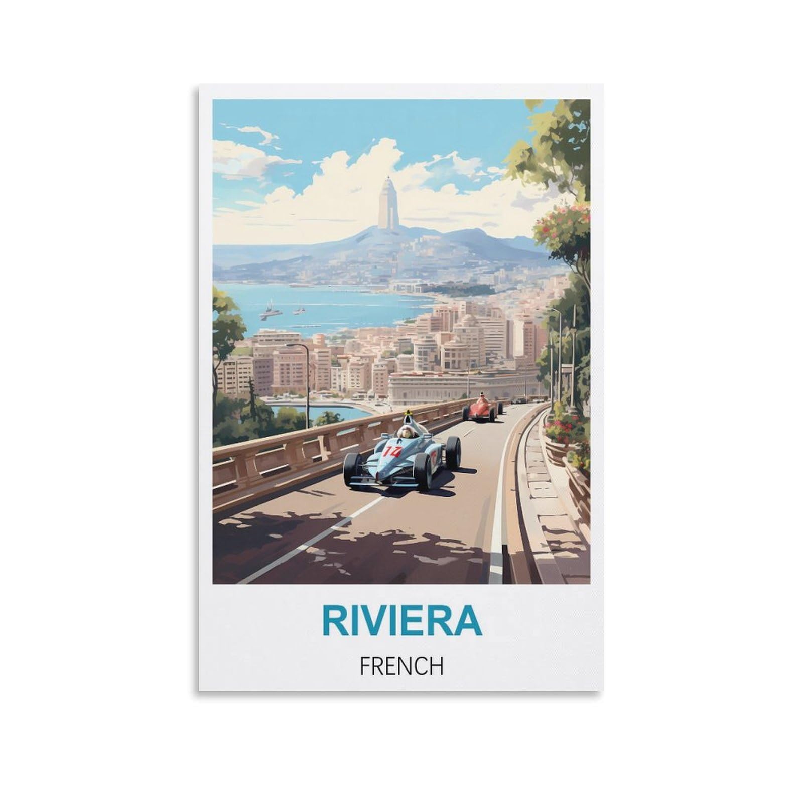 Vintage Metal Tin Signs Riviera French Art Retro Plaque for Bars Pub Playroom Man Cave Wall Decor 30x30cm