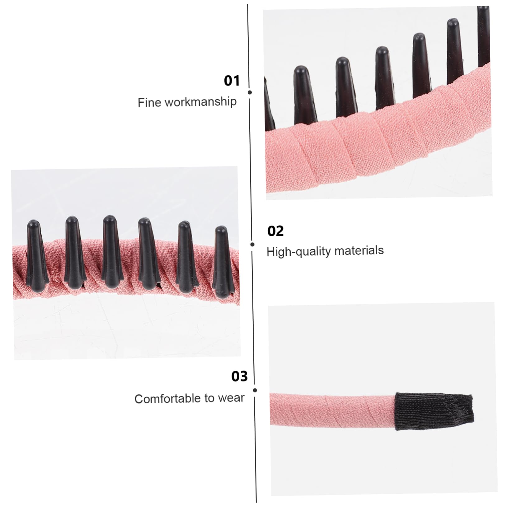 FRCOLOR 30pezzi Cerchietti Dentati Tessuto Per Accessori Antiscivolo Per Donne e Ragazze Eleganti e Comodi Per Ogni Occasione
