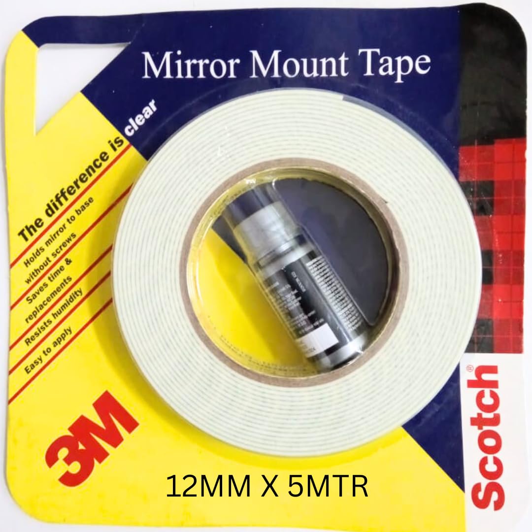 3M Mirror Mount Tape 1.2cm x 5Mtr. (B07TQJT88F) Amazon Price History, Amazon Price Tracker