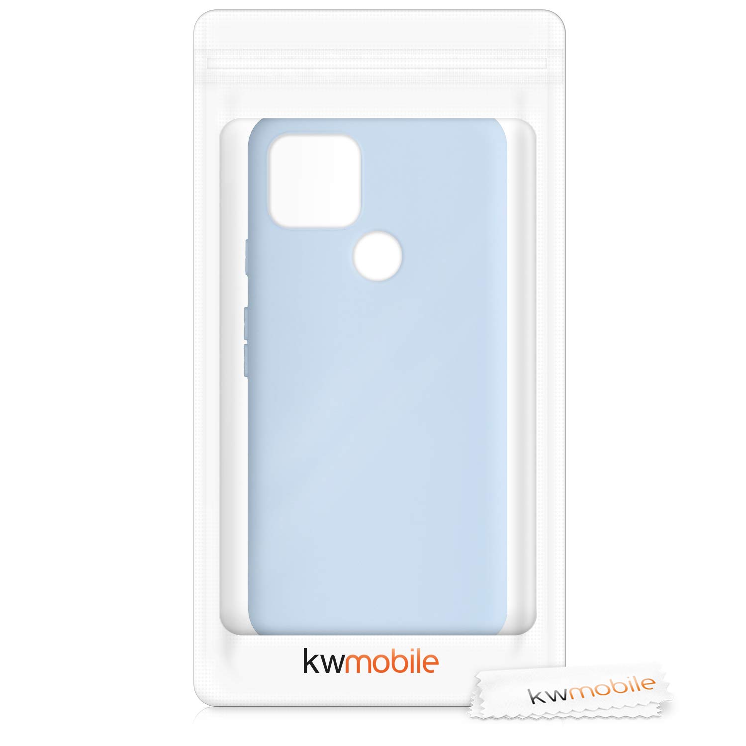kwmobile Case Compatible with Google Pixel 4a 5G Case - Soft Slim Protective TPU Silicone Cover - Light Blue Matte