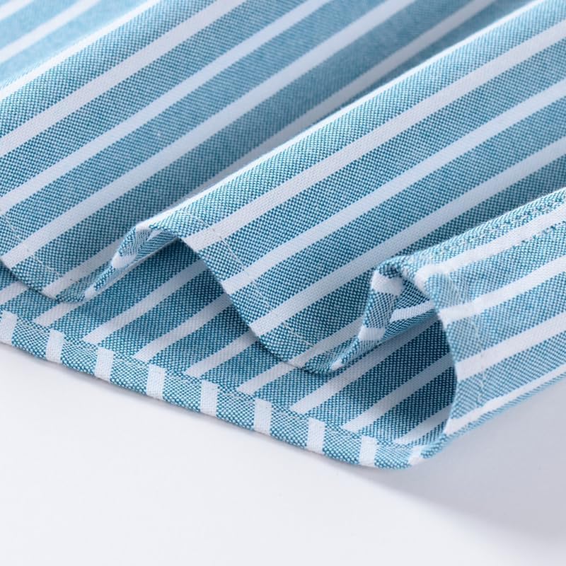 Cromoncent Mens Long Sleeve Oxford Button Down Shirts Casual Dress Shirt for Men,100% Cotton,Plaid/Stripes Shirts - Image 4