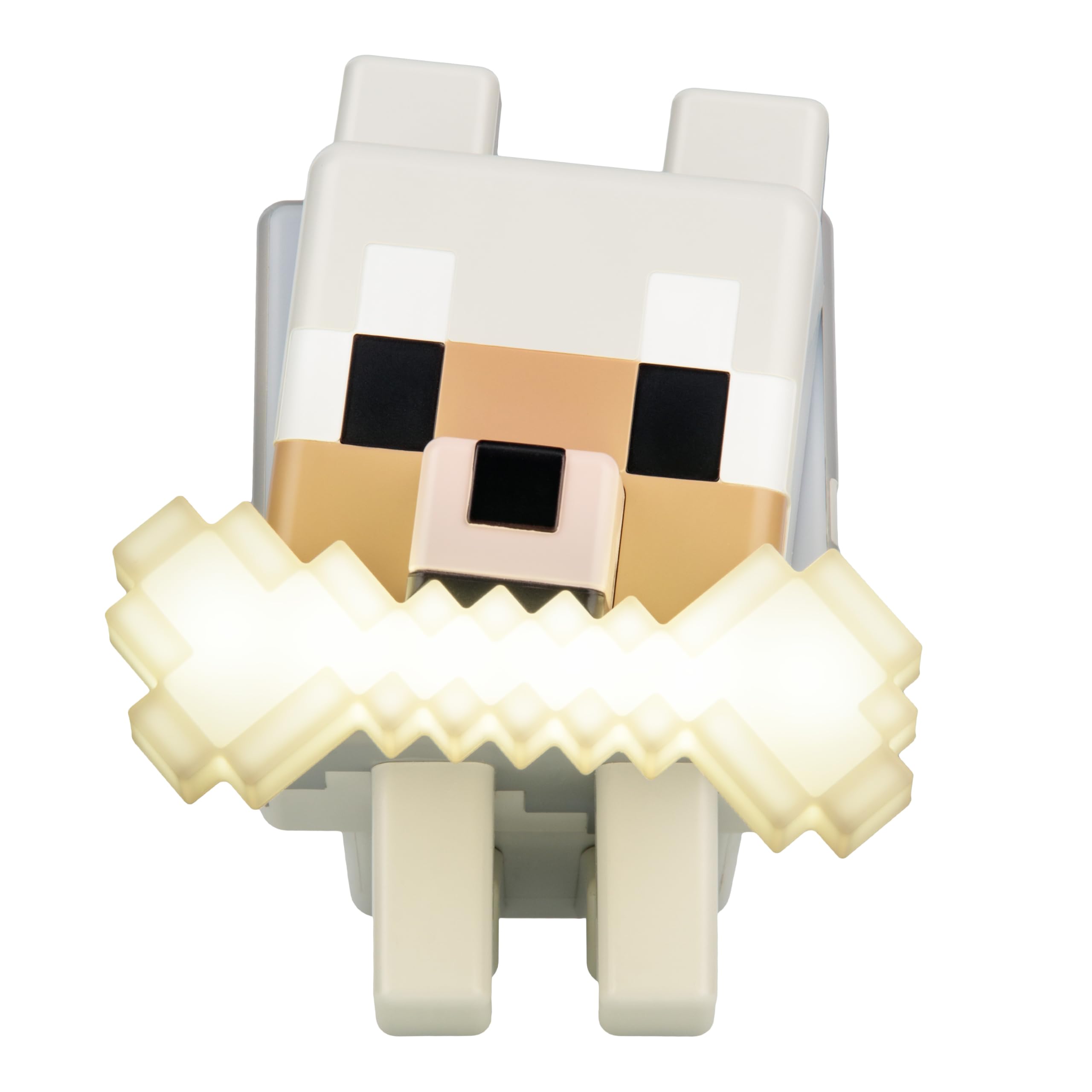 Paladone - GloBuddies Lámpara LED de noche con luz que cambia de color en 3D de Wolf con licencia oficial de Minecraft, toca para cambiar de color, merchandising de gaming, funciona con pilas